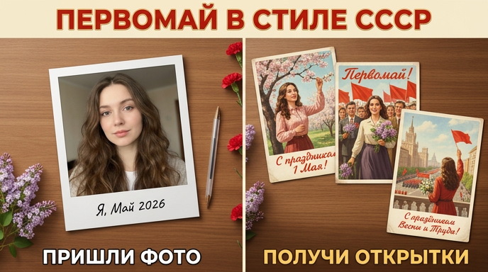 🚩 Первомай — советские открытки